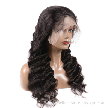 Wholesale 30 Inch Mink Brazilian Human Hair Loose Deep Wave 13x6 Lace Front Wig Natural Hairline Pre Plucked For Black Women